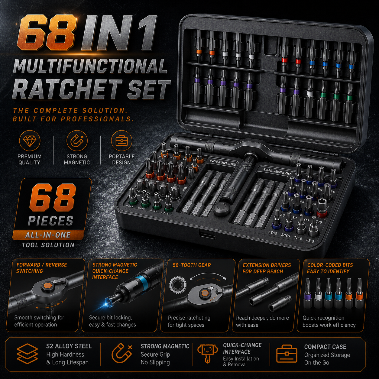 Multifunctional Ratchet Set