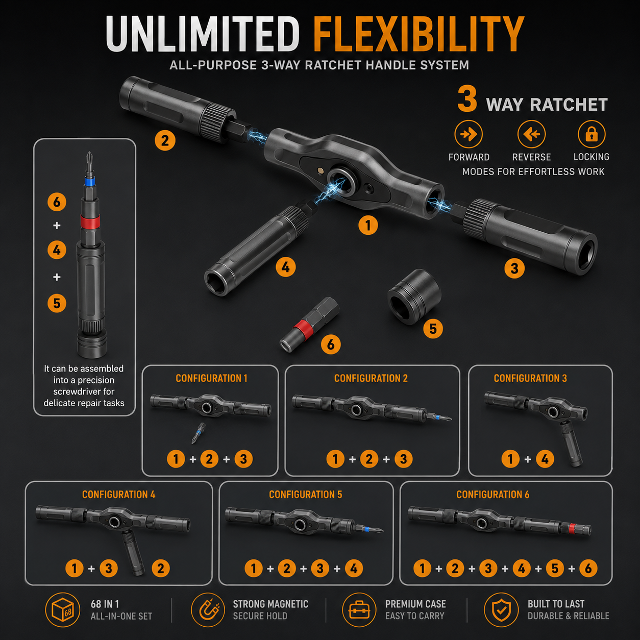 Multifunctional Ratchet Set