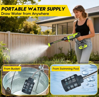 Cordless Pressure Washer Gun | Portable 21V Car Wash Kit