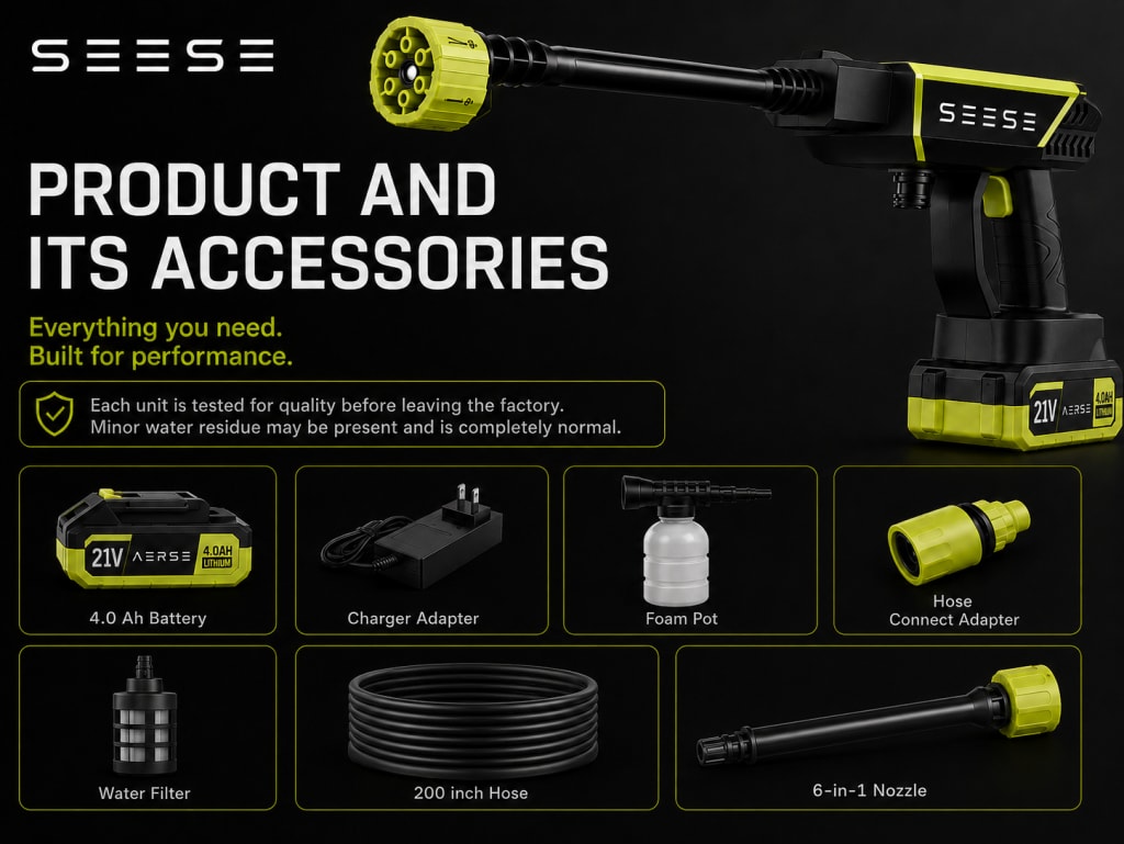 SEESE CORDLESS WASHER PRESSURE